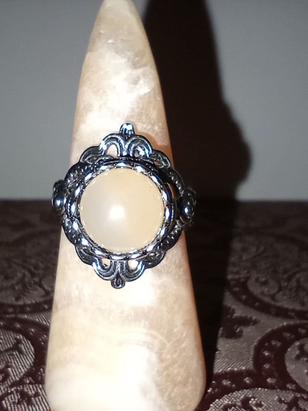 Yellow Calcite Crystal Adjustable Ring